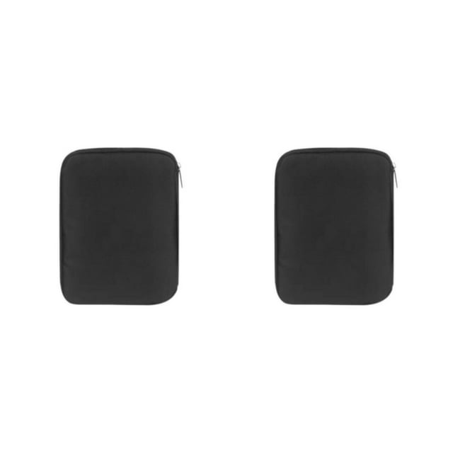 Injueey Bolsa de correa para reloj, bolsa de almacenamiento, monedero con Cable, accesorios de oficina, tira estabilizadora, compartimentos con Negro 2piezas