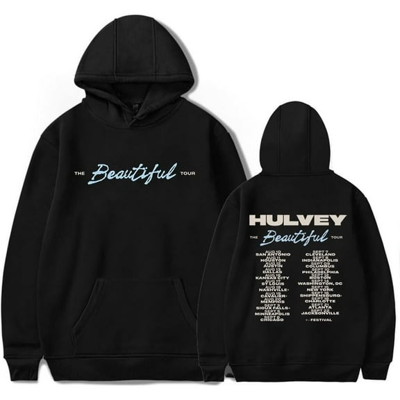 Hulvey Beautiful Tour Merch Hoodie Pockets Drawstring Unisex Hooded Sweatshirt Fashion Clothing