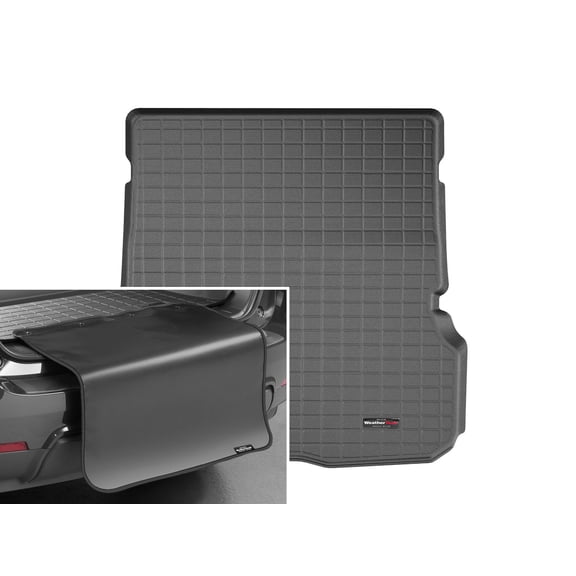 WeatherTech Cargo Trunk Liner with Bumper Protector compatible with Mercedes AMG GLS 63 SUV, GLS SUV, AMG GLS 63, GLS-Class - Behind 2nd Row w/ Bumper Protector, Black