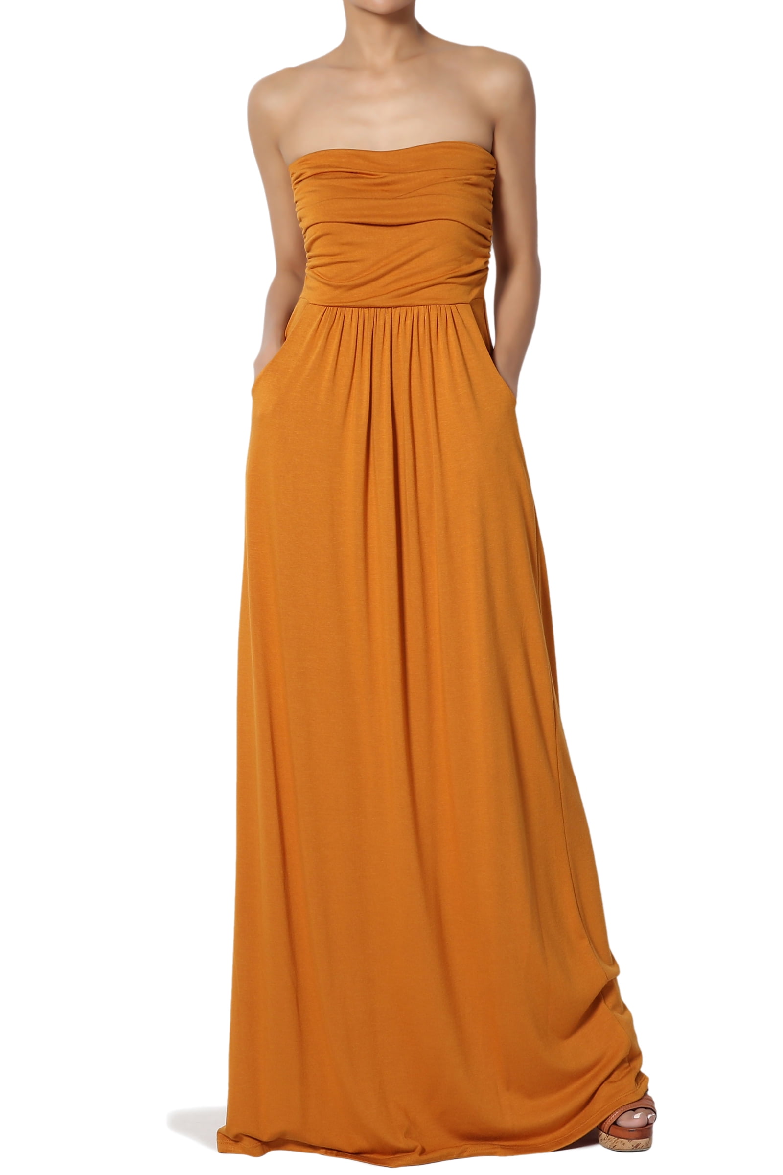tube top maxi dress long
