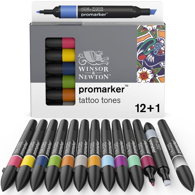 Winsor & Newton ProMarker Set 12 tonos de tatuaje
