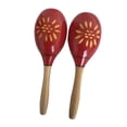 thumbnail image 4 of Wooden Sand Hammer, One Pair Hand Painted Patterns Striped Maracas Beginner Instrument for Rhythm Development, for Family and Friends, 4 of 7