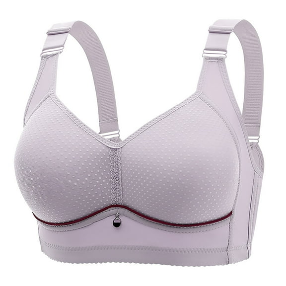 Open Back Sports Bra Women Lightly Lined Bra Feature V-Neck Push-up Bra Style W-1095 Gray M