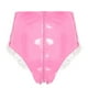 thumbnail image 4 of Lencería de látex para mujer, ropa interior de charol brillante, calzoncillos de cintura alta con cordones, bragas de sirvienta con volantes, ropa para discoteca, 4 of 4