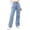 Light Blue, variant on Women's High Waist Wide Leg Jeans Vintage Wash Stretchy Soft Denim Pants S-5XL