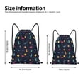 thumbnail image 4 of Kdxio Space Dinosaur Print Drawstring Backpack Bag,Waterproof Draw String Back Sack, Gym Drawstring Bags Swim Bag For Unisex, 4 of 9