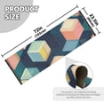 thumbnail image 5 of Yayeee Runner Rug for Bedroom 2'x6' Machine Washable Hallway Non Slip Mat, Blue Cubes, 5 of 8