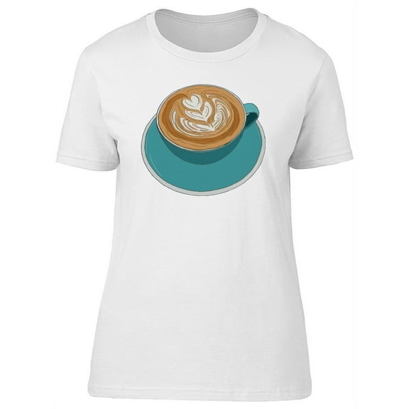 Hot Cappucino Coffee T-Shirt Women -Image by Shutterstock, Female x-Large