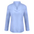 thumbnail image 4 of Chemises pour Femmes Femmes Liquidation Femmes Chemises Mélangées Chemise Élégante pour Femmes Col en V à Manches Longues, 4 of 5