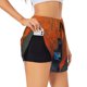 thumbnail image 1 of Balery Orange Net Fishing Boat Pantalones cortos deportivos para mujer con forro y dos bolsillos, elásticos, para entrenamiento, gimnasio, yoga-XX-Large, 1 of 7