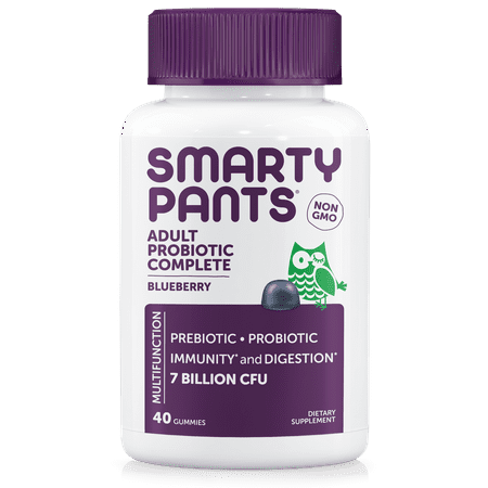 SmartyPants Adult Probiotic Complete Gummies, Blueberry, 40