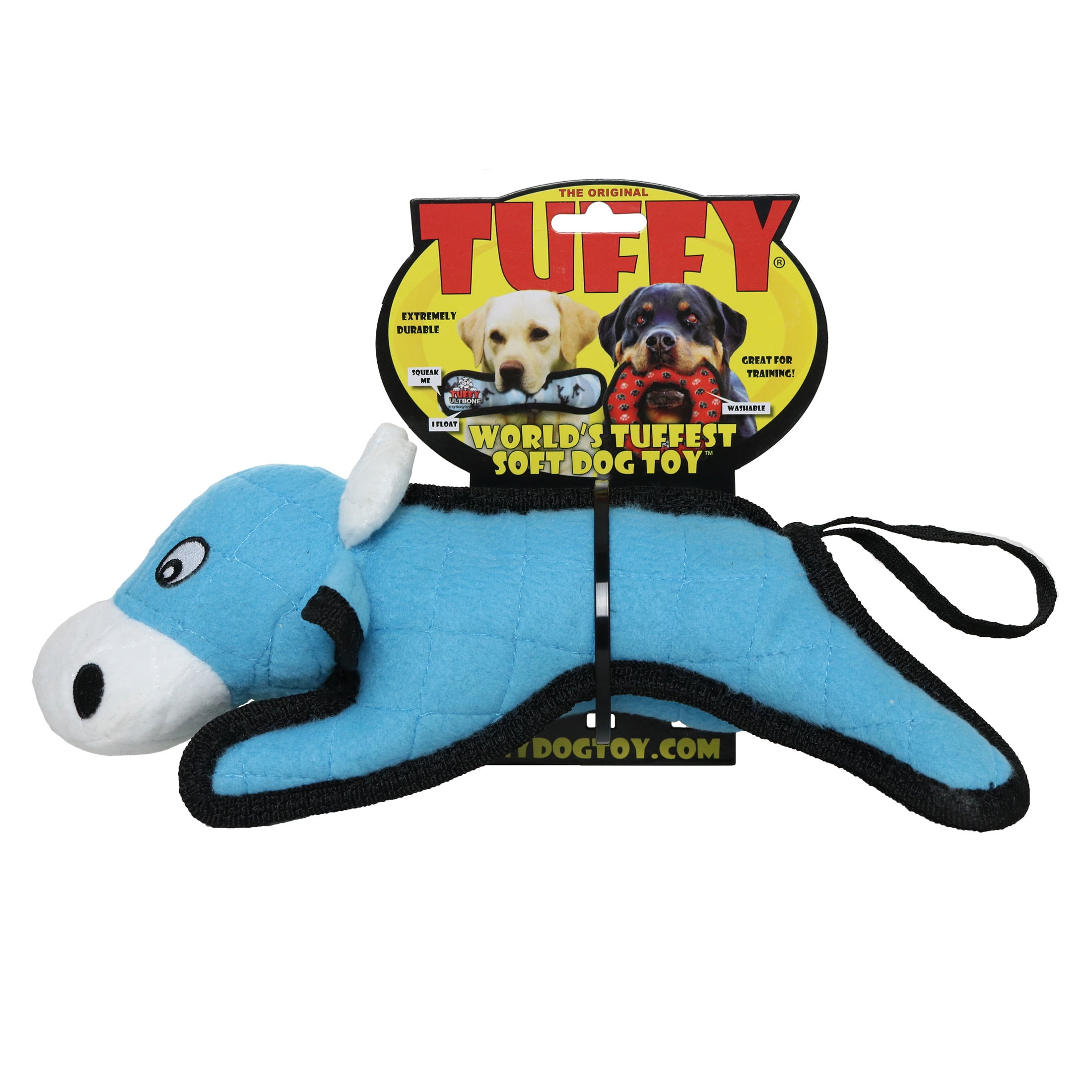 TUFFY® Jr Barnyard Cow, 2-Pack Durable Dog Toys