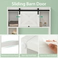 thumbnail image 3 of Patiojoy Freestanding Over The Toilet Storage Cabinet Bathroom Cabinet with Sliding Barn Door & Storage Shelves White, 3 of 10