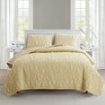 thumbnail image 2 of VCNY Home Shore Tan 3 Piece Reversible Bed Quilt and 2 Pillow Shams Set, King, 2 of 6