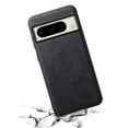 thumbnail image 2 of for Google Pixel 8 Pro PU Leather Case Compatible with Mag-Safe, Slim Vintage Luxury PU Non-Slip Grip Shockproof Bumper Protective Cover Magnetic Phone Case for Google Pixel 8 Pro, Black, 2 of 4