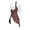 Brown, variant on Steampunk Underbust Corset and Renaissance Blouse Women Set XL Dark Red