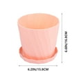 thumbnail image 2 of 3Pcs Plastic Round Flowerpots Plant Garden Planter with Planter Saucers, 2 of 8