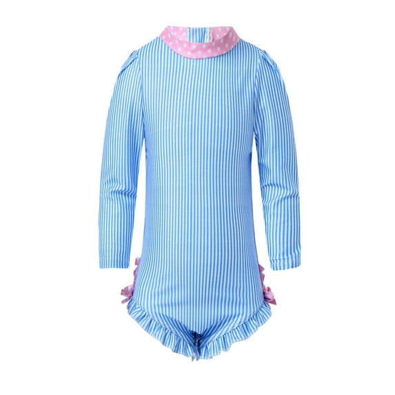 CHICTRY Baby Girls Floral Print Rash Guard Swimsuit Ruffle Zippered Swimwear