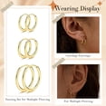 thumbnail image 5 of DESIGNICE 15 Pairs Flatback Stud Earrings, Surgical Steel Nickel-Free Sensitive Ears Gold, 5 of 7
