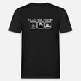thumbnail image 5 of Men Women Black White Humor Pattern Print Tees Casual Camisetas Pontoon Boat Plan for Today Beer Boating Mens Funny T Shirt, 5 of 13