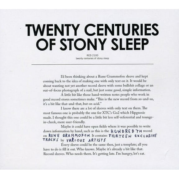 Various Artists - Twenty Centuries Of Stony Sleep - Alternative - CD