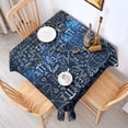 thumbnail image 2 of Math Equations Calculus Symbols Blue Pattern Square Tablecloth,Waterproof Square Table Cover,Wipeable Spillproof Washable Table Cover for Home Kitchen Party Decor 52"x52"(132x132cm), 2 of 6