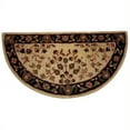 thumbnail image 2 of Uniflame R-1001 BEIGE WITH BLACK HAND-TUFTED 100% WOOL HEARTH RUG, 2 of 2
