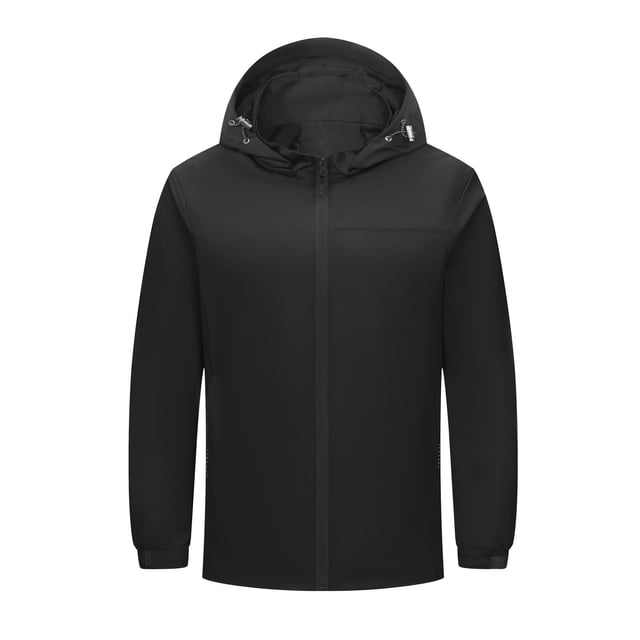 LSLJS Women's Men Winter Hooded Softshell Windproof Soft Coat Long Sleeve Jacket( Black, XXXXL)