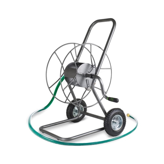 Yard Butler 2-Wheeled Garden Hose Reel Cart - Carry Up To 200 Foot, Heavy Duty, Rust-Resistant, Portable Metal Hose Winder Suitable for Lawn & Garden - Outdoor Water Hose Reel Cart With Wheels