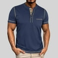 thumbnail image 2 of Men's Short Sleeve Henley Shirts Casual Summer Lightweight Button Henley Solid T-Shirt Tops, 2 of 7