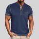 thumbnail image 1 of Tops para hombre, blusas y camisas de manga corta con cuello redondo para hombre, blusas casuales de moda para hombre, blusas de manga corta con cuello redondo de color liso, blusa de poliéster para h, 1 of 7