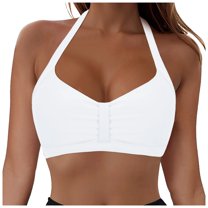 Ramiter Women Underwire Bikini Top Only Push Up Swim Top Bra Swimsuit Tops Padded Bathing Suit Top White,L