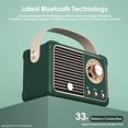 thumbnail image 3 of Altavoz Bluetooth SpringFlora Retro Portátil Verde, 3 of 8