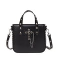 thumbnail image 1 of Bolso de mano con remaches góticos para mujer, bolso de mano de cuero PU Punk con tachuelas, bolso de mano cuadrado Vintage con correa ajustable, bolso de diario para niñas, 1 of 6