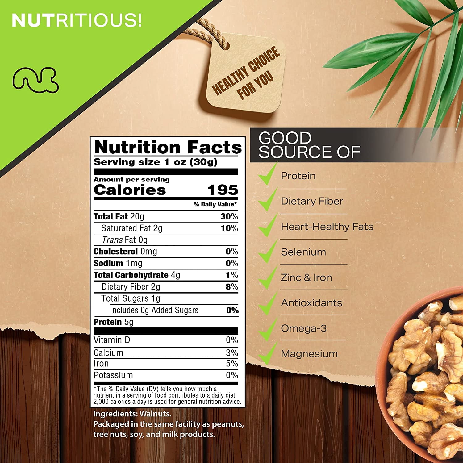 Nut Cravings Raw Walnuts Halves & Pieces, Unsalted, Shelled (80oz - 5 lbs)