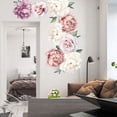 thumbnail image 2 of Arte decorativo autoadhesivo: transforme sus paredes con calcomanías de flores de peonía removibles de 23,6" x 23,6", 2 of 8