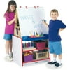 Rainbow Accents 2 Station Easel - Black-Color:Red