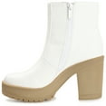 thumbnail image 2 of Journee Womens Riplee Almond Toe Platform Ankle Booties, 2 of 8