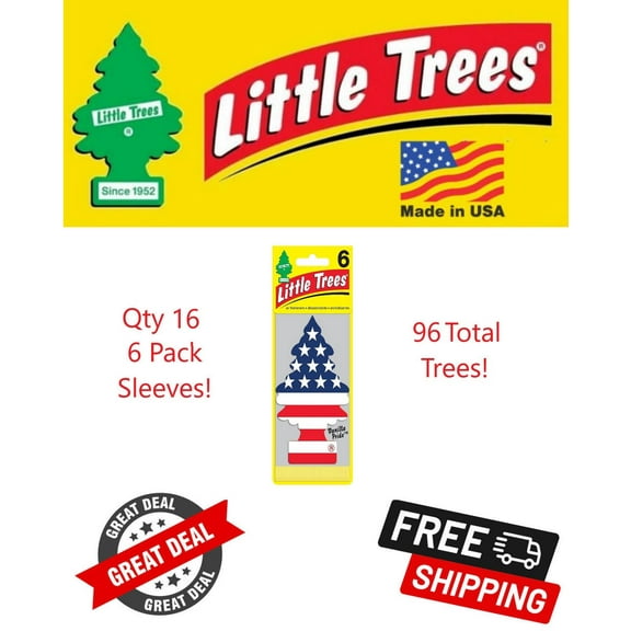 Little Trees U6P-60945 Vanilla Pride Hanging Air Freshener for Car/Home 96 Pack!