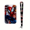 thumbnail image 3 of Spider-Man Themed Lanyard with Badge Holder Set - Officially Licensed, Durable Plastic Accessory with Keychain for Work, School, and Events, 3 of 5