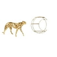 thumbnail image 1 of Estante De Escultura De Guepardo Dorado De Varios Niveles, Figura De Animal Moderna, Centro De Mesa Montado En La Pared Para Decoración Del Hogar, Oficina Y Exhibición De Objetos, 1 of 8