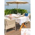 thumbnail image 4 of Outdoor Tablecloth with Umbrella Hole and Zipper, Coastal Rectangle Table Cloth 60x120 Inch Waterproof Tablecloth, Orange Brown Coral Starfish Jellyfish Seahorse Picnic Table Cover for Patio Camping, 4 of 7