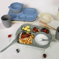 thumbnail image 2 of Loobuu 20 Piece Wheat Straw Dinnerware Set with 4 Each Trays, Bowls, Cups, Forks ,Spoons, Microwave and dishwasher safety, 2 of 7