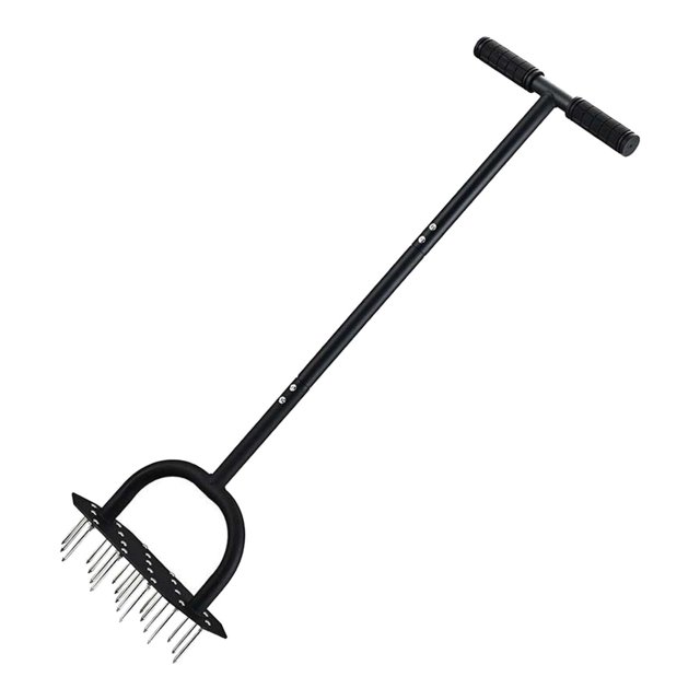 Aireador de Césped Manual con Mango Antideslizante Diseño en Espiral Acero Resistente para Suelo Adecuado para Cuidado de Césped Y Espacios