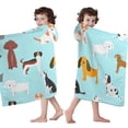 thumbnail image 4 of Cartoon Dog Hooded Bath Towel，60"x35" for Ages 3 To 12 Kids, Quick Dry Lightweight Soft Microfiber Hood Beach Towel Cover Up for Kids, 4 of 7