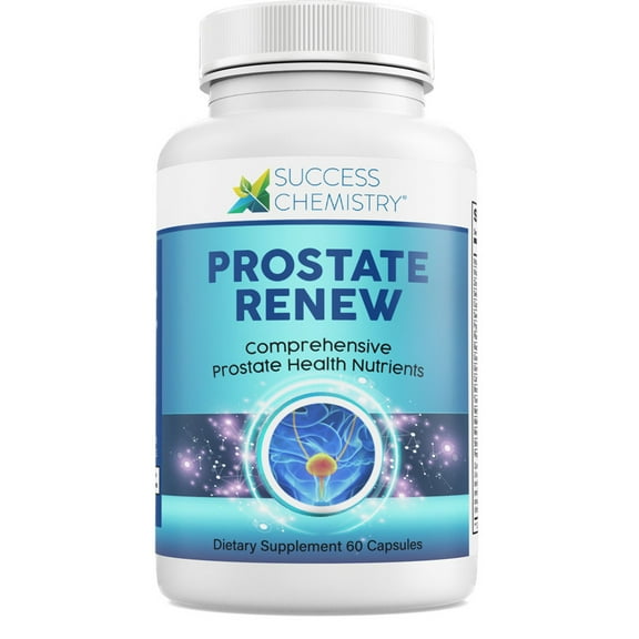 Success Chemistry Prostate Renew, Supports Prostate & Urinary Health with Saw Palmetto, Quercetin, 60 Veggie Caps