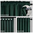 thumbnail image 2 of Cortinas Topfinel de terciopelo verde oscuro, 213 cm de largo, 2 paneles, 2 of 9