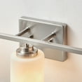 thumbnail image 5 of KAWOTI 3-Light Dimmable Bathroom Vanity Light with Frosted White Glass Brushed Nickel, 5 of 7