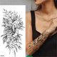 thumbnail image 1 of Fiudx Ofertas Flash Del Día Solo En Línea Bocetos Tatuajes Pegatinas Pegatinas Abstractas Flores Rosas, 1 of 2