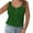 Solid Color-Green, variant on Jewelreauty Women Summer Tank Tops Casual Ribbed Sleeveless Henley Shirts Button Basic Tunic Cami Blouses (L, White)